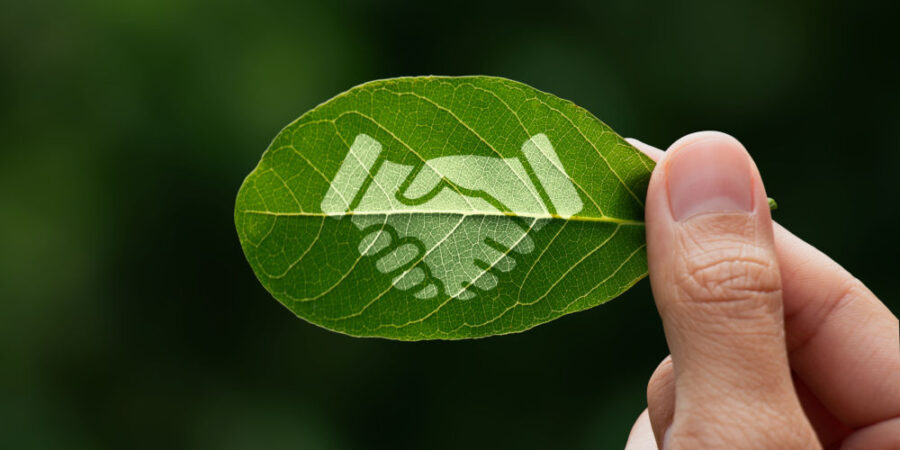 blatt-handschlagsymbol-umwelt-esg_iStock-1671131571